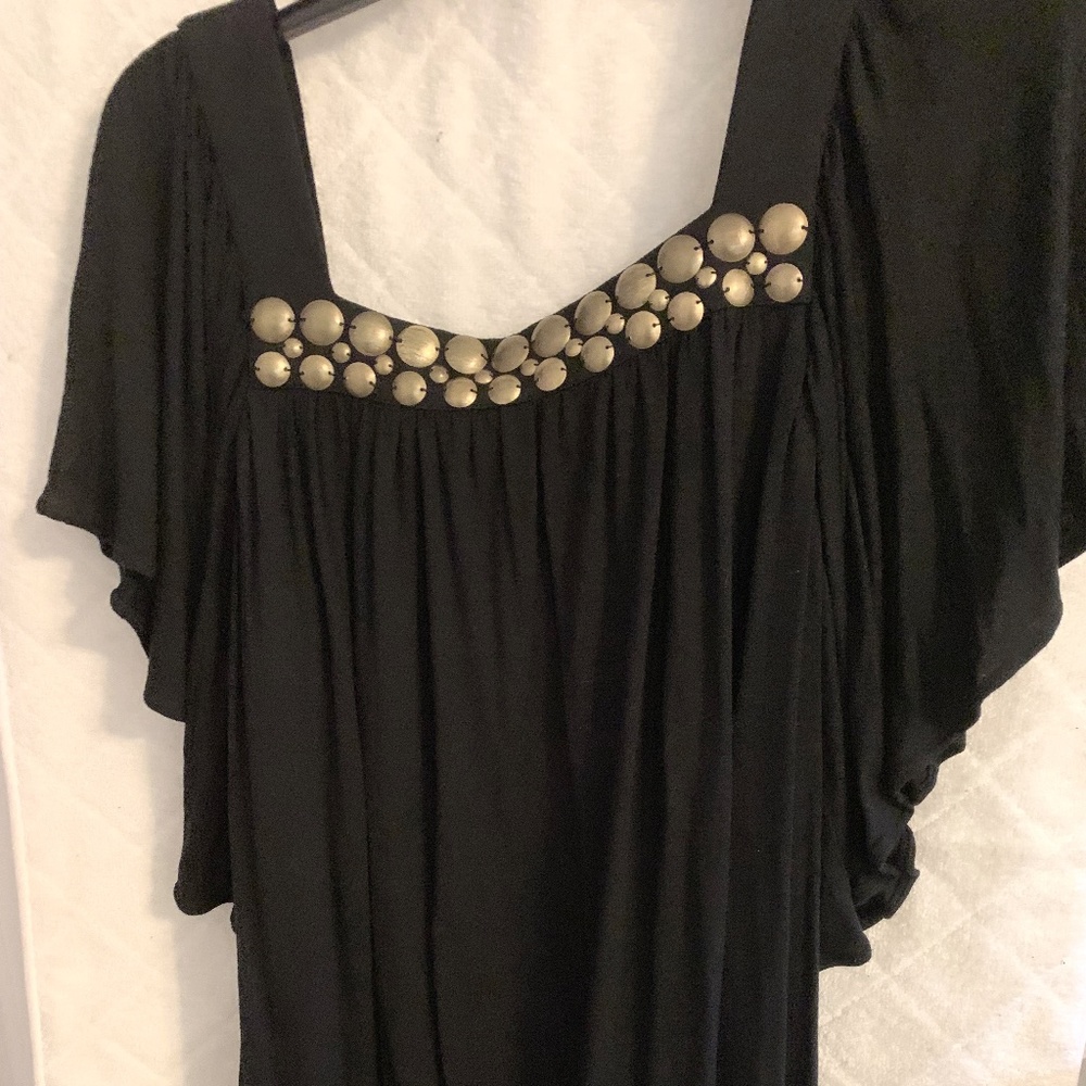 Michael Kors Women's top wirh square neck and metal beads M
